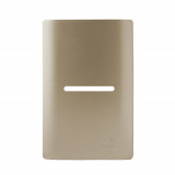 Placa p/ 1 Interruptor Horizontal 4x2 - Novara Champanhe